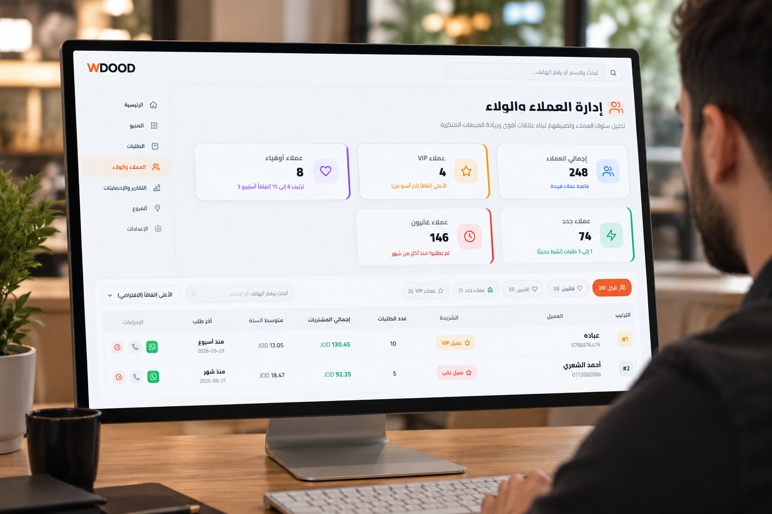إدارة العملاء والولاء للمطاعم
