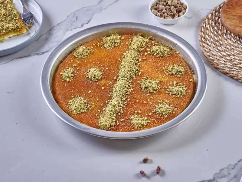 الكنافة الخشنة بالجبنة المزدوجة